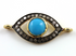 Pave Diamond w/ Turquoise Evil Eye Pendant, ( DF/DC23)